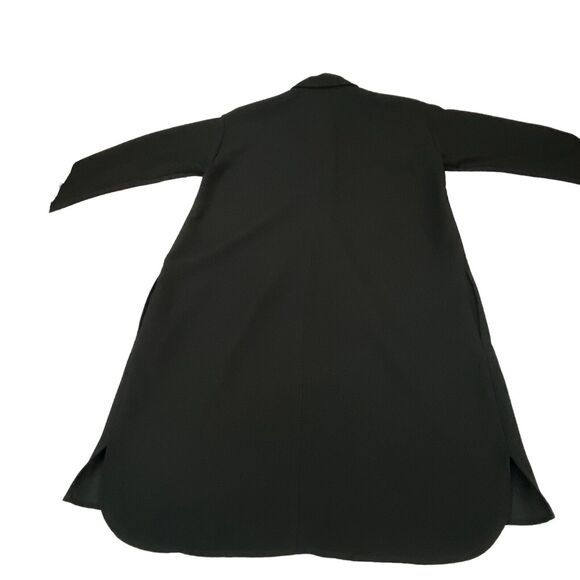 Madewell Shirt Dress Womens Medium Black Collared Button Fron Slit - Picture 16 of 16